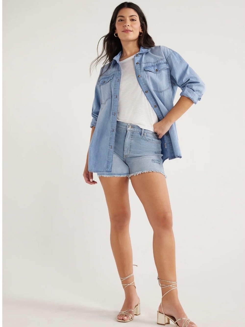 Sofia by Sofia Vergara XXXL (22) Oversized Boyfriend Long Sleeve Shirt NWT - Picture 2 of 9
